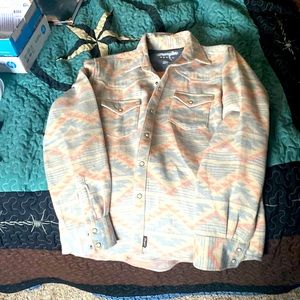 Wrangler vintage fleece pearl snap Large new with out tags